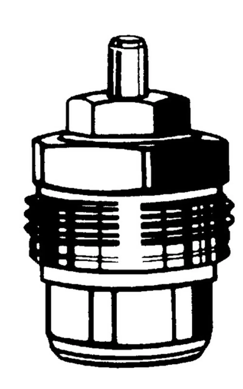 Ersatz-Oberteil mit Voreinstellung, das durch einen Regulierkegel eingestellt wird. Produkt von IMI Hydronic Engineering, in einfacher Bauform ohne spezifische Maße.